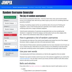 Grab a cool username - random username generator