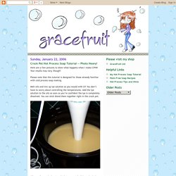 Gracefruit.com - Making Soap, Living Well: Crock Pot Hot Process Soap Tutorial