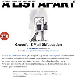 Graceful E-Mail Obfuscation