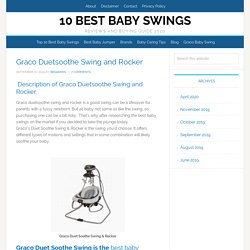 Graco Duetsoothe Swing and Rocker