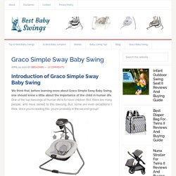 Graco Simple Sway Baby swing-10 Best Baby Swings