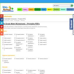 7th Grade Math Worksheets – Printable PDFs