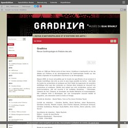 [FR] Gradhiva : revue d'anthropologie et d'histoire des arts / Musée du quai Branly