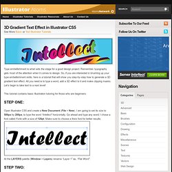 3D Gradient Text Effect in Illustrator CS5