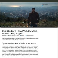 Basic Cross-browser Gradient Syntax