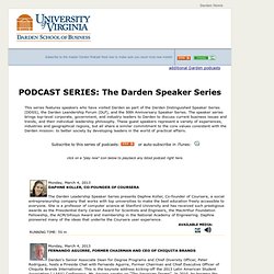 Darden Speaker Series