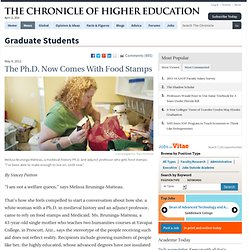 From Graduate School to Welfare - Graduate Students