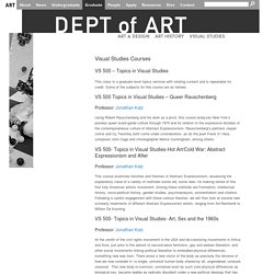 Graduate Courses in the Department of Art