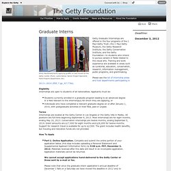 Graduate Internship Program (Getty Foundation)