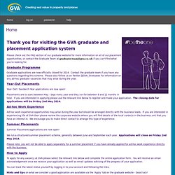 GVA graduate recruitment system