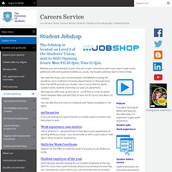 Student Jobshop - Student and Graduate Jobs - Students - Careers Service