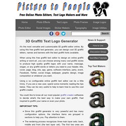3D Graffiti Creator - Make 3D graffiti texts, effects, logos, names, letters and banners online