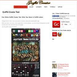 The Graffiti Creator Tool