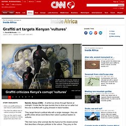 Graffiti art targets Kenyan 'vultures'