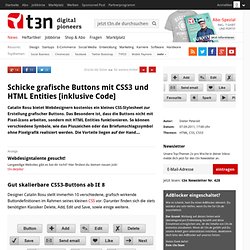 Schicke grafische Buttons mit CSS3 und HTML Entities