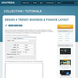 Design a trendy business & finance layout
