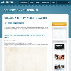 Create a gritty website layout