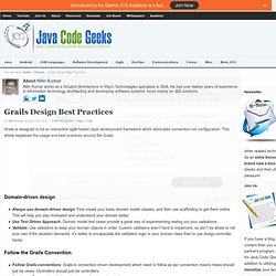 Grails Design Best Practices