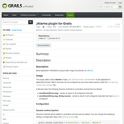 Plugin - JAlarms plugin for Grails