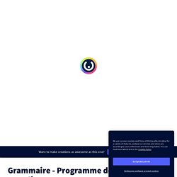 Grammaire - Programme de Première by sfilio on Genially