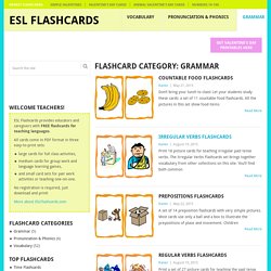 Free Grammar Flashcards for Teaching ESL