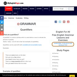 Grammar Lessons - Quantifiers