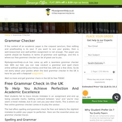 Free Online Grammar Checker Tool @Myassignmenthelp.co.uk