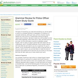 Grammar Review for Police Officer Exam Study Guide