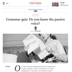 Grammar quiz: Do you know the passive voice?
