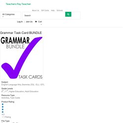 Grammar Task Card BUNDLE