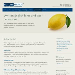 Future Perfect - grammar and communications hints and tips
