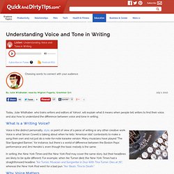 Grammar Girl: Understanding Voice and Tone in Writing