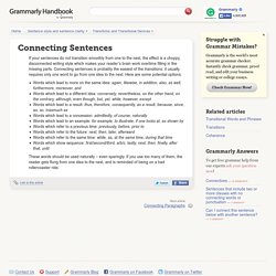 Connecting Sentences Grammar Rules