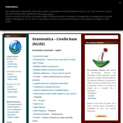 Grammatica - Livello base (A1/A2)