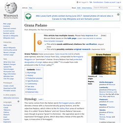 Grana Padano - Wikipedia