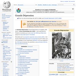 Grande Dépression Wikipedia