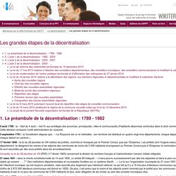 Les grandes étapes de la décentralisation (EtapesDecentralisation.WebHome) - CNFPT