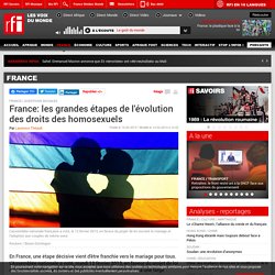 France: les grandes étapes de l'évolution des droits des homosexuels