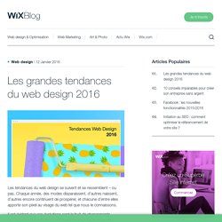 Les grandes tendances du web design 2016