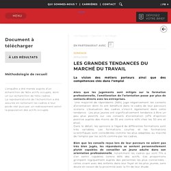 Les grandes tendances du marché du travail