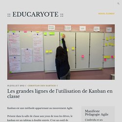 Les grandes lignes de l’utilisation de Kanban en classe