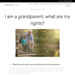 The Legal Rights for Grandparents - Sheri M. Spunt Avocats