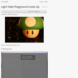 Light Table Playground Levels Up
