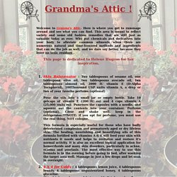 Granmas Attic ...Old Time Beauty and Health Tips