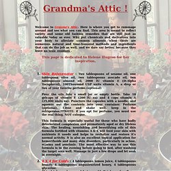 Granma's Attic ...Old Time Beauty and Health Tips