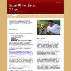Grant Writer, Steven Schafer - About Us