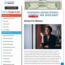 Women Grants – Government Grants for Women