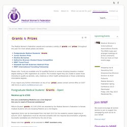 Grants & Prizes - Medical Women's Federation