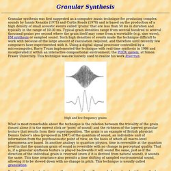 Granular Synthesis
