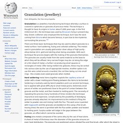 Granulation (jewellery)